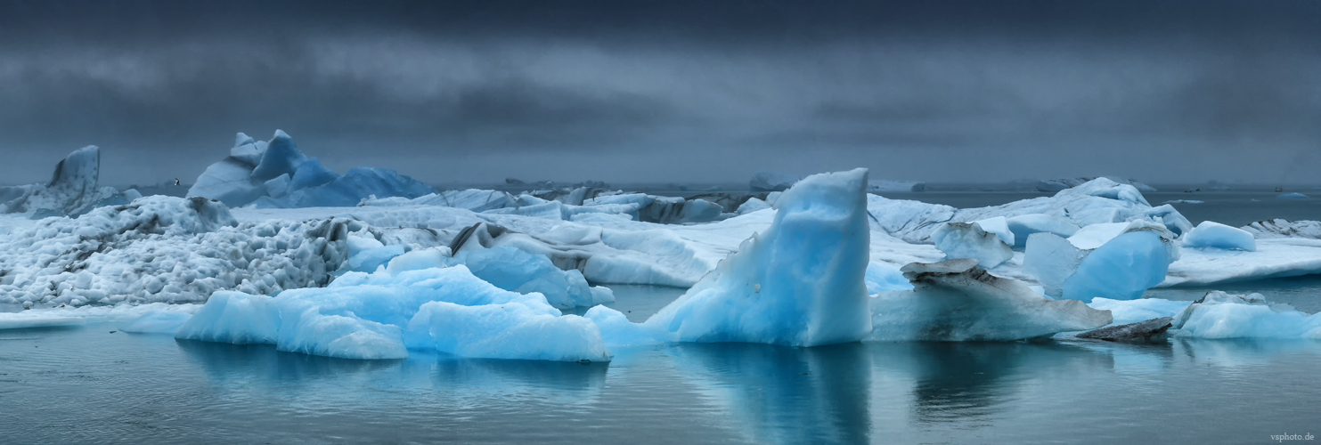 blaue Gletscherlagune