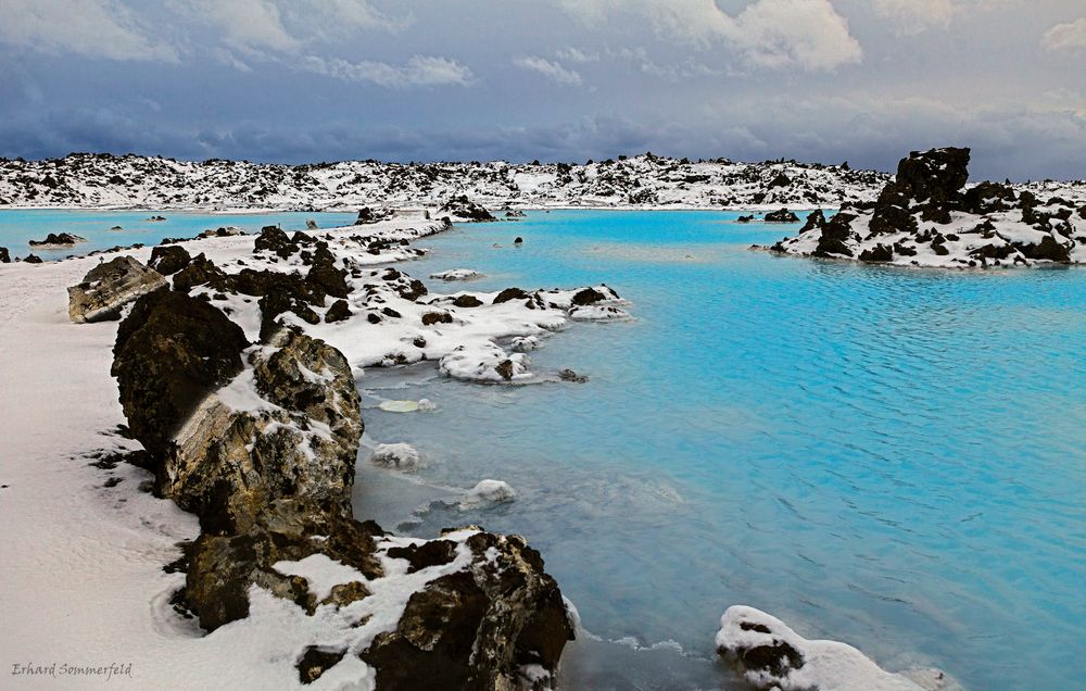 Blaue Lagune im Winter 