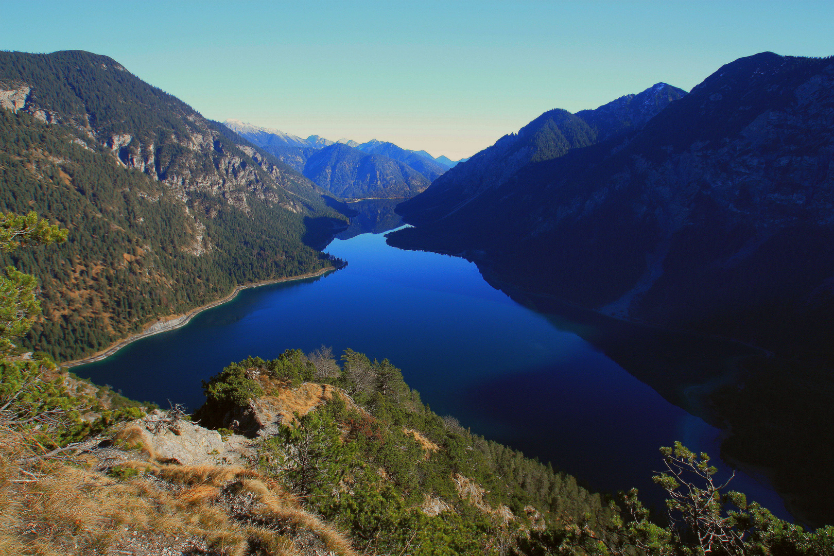 Blaue Lagune .....  in den Alpen ? - oder  - " Nur "... der Plansee