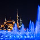 Blaue Moschee bei Nacht