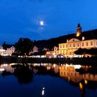 blaue Nacht am Hafen