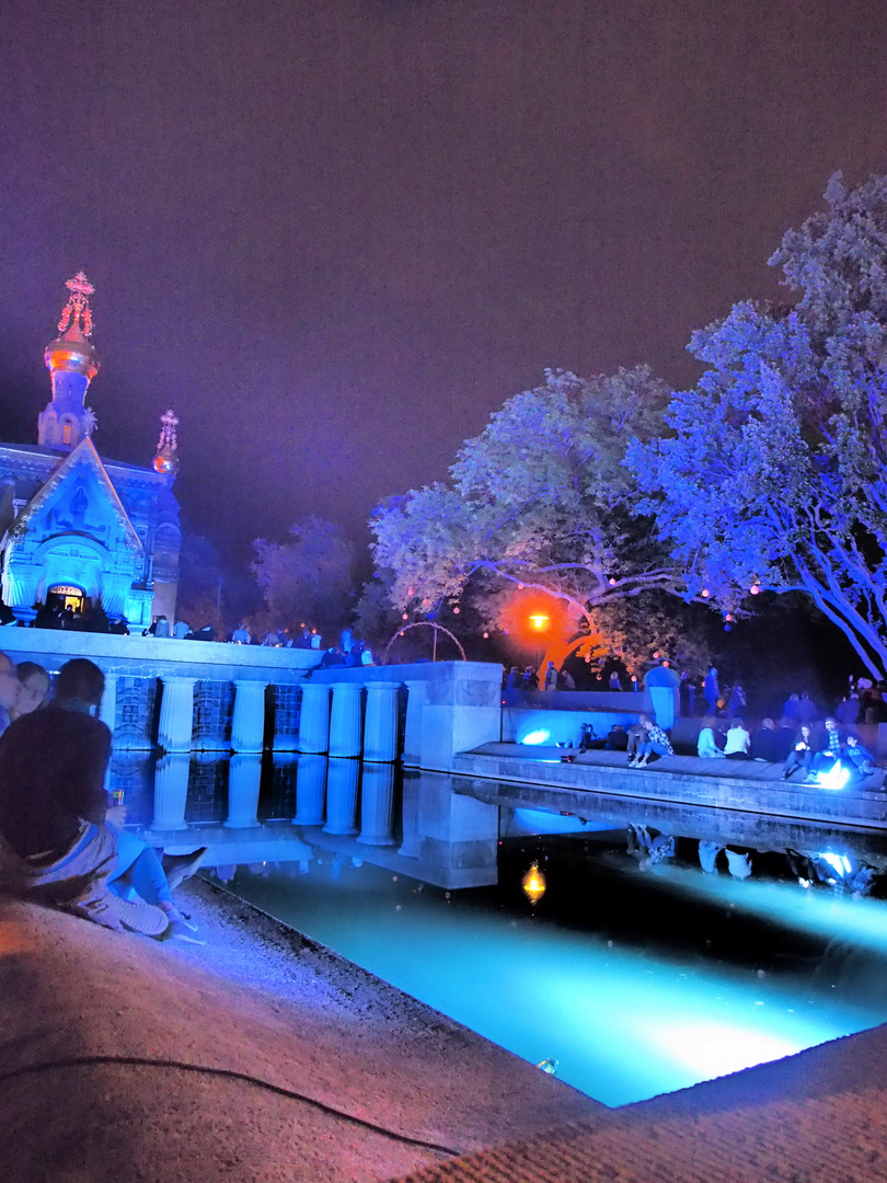 blaue Nacht auf der Mathildenhöhe