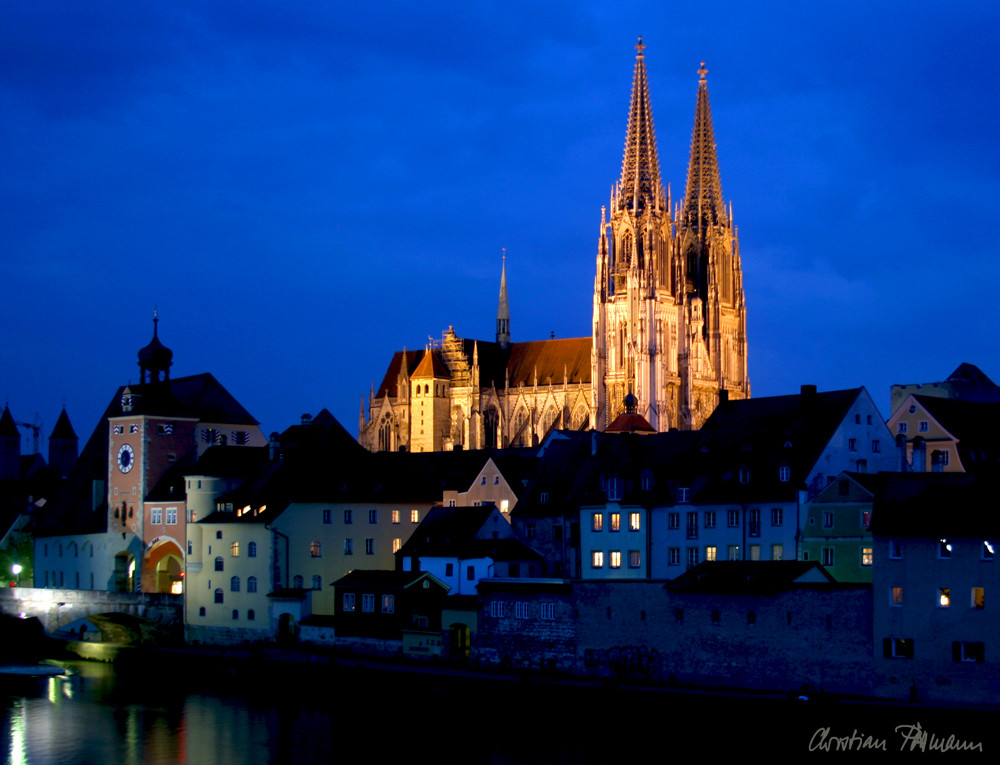 Blaue Nacht in Regensburg