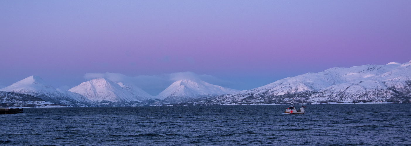 Blaue oder violette Stunde in Lodingen