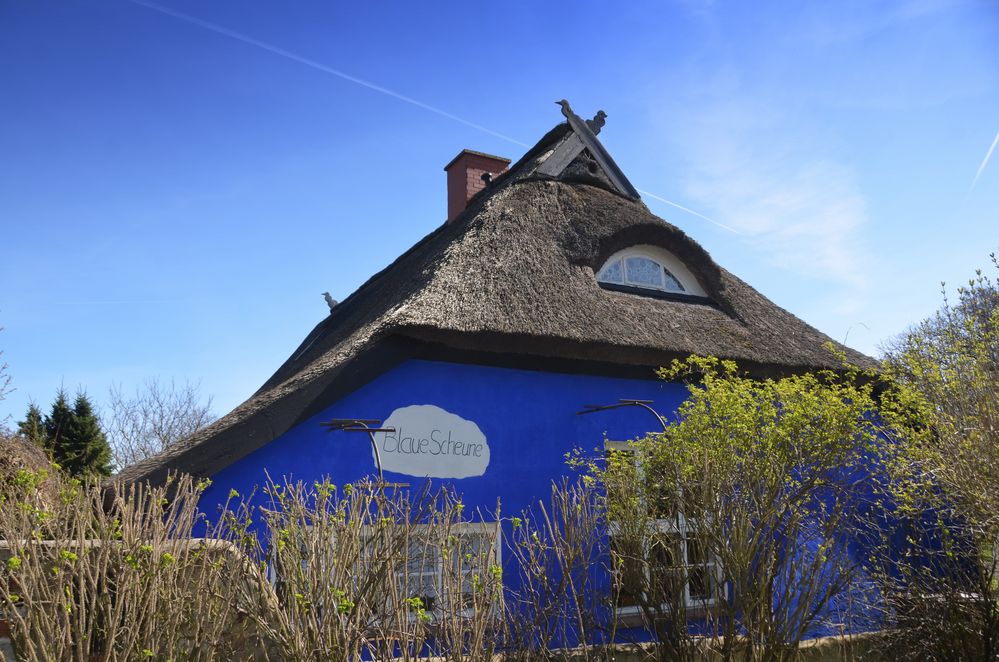 Blaue Scheune im April Foto & Bild architektur, deutschland, europe