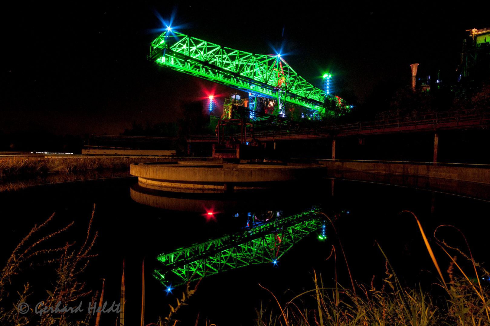 Blaue Stund und Nachtaufnahmen im Landschaftspark Duisburg