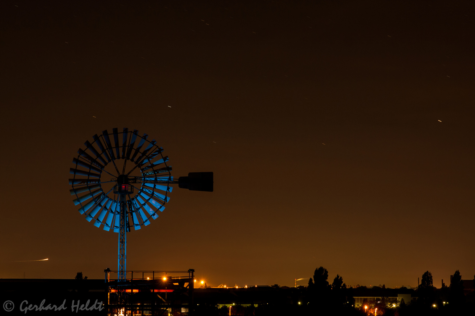 Blaue Stund und Nachtaufnahmen im Landschaftspark Duisburg