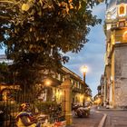 Blaue Stunde: Abends in Cartagena, Kolumbien