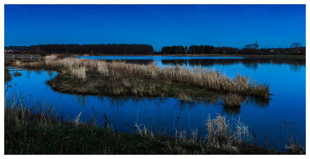 Blaue Stunde am Anglersee