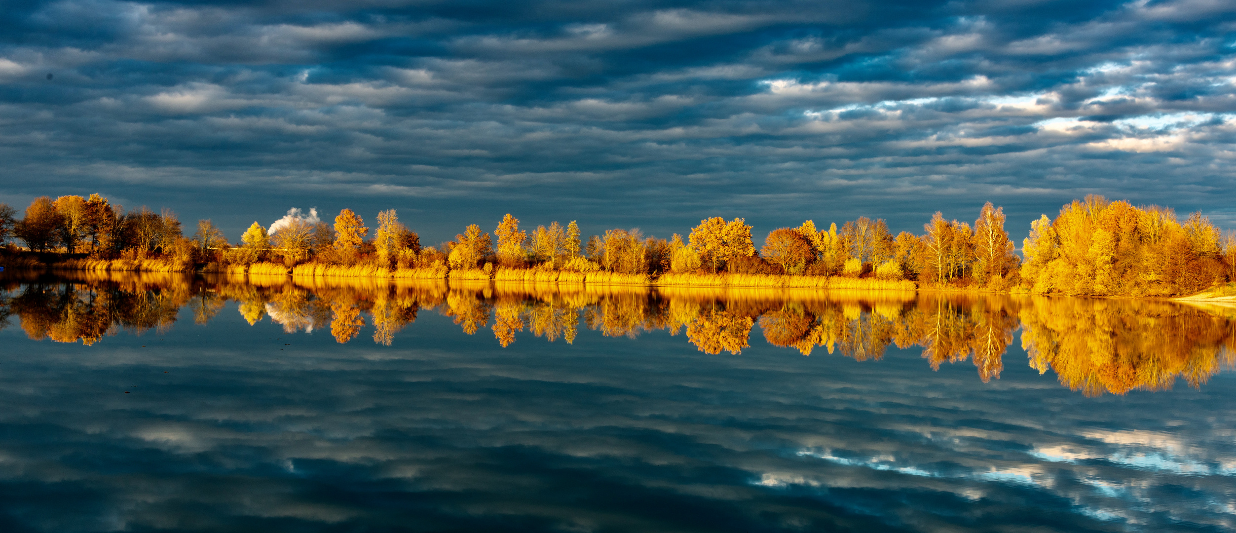 Blaue Stunde am Baggersee 