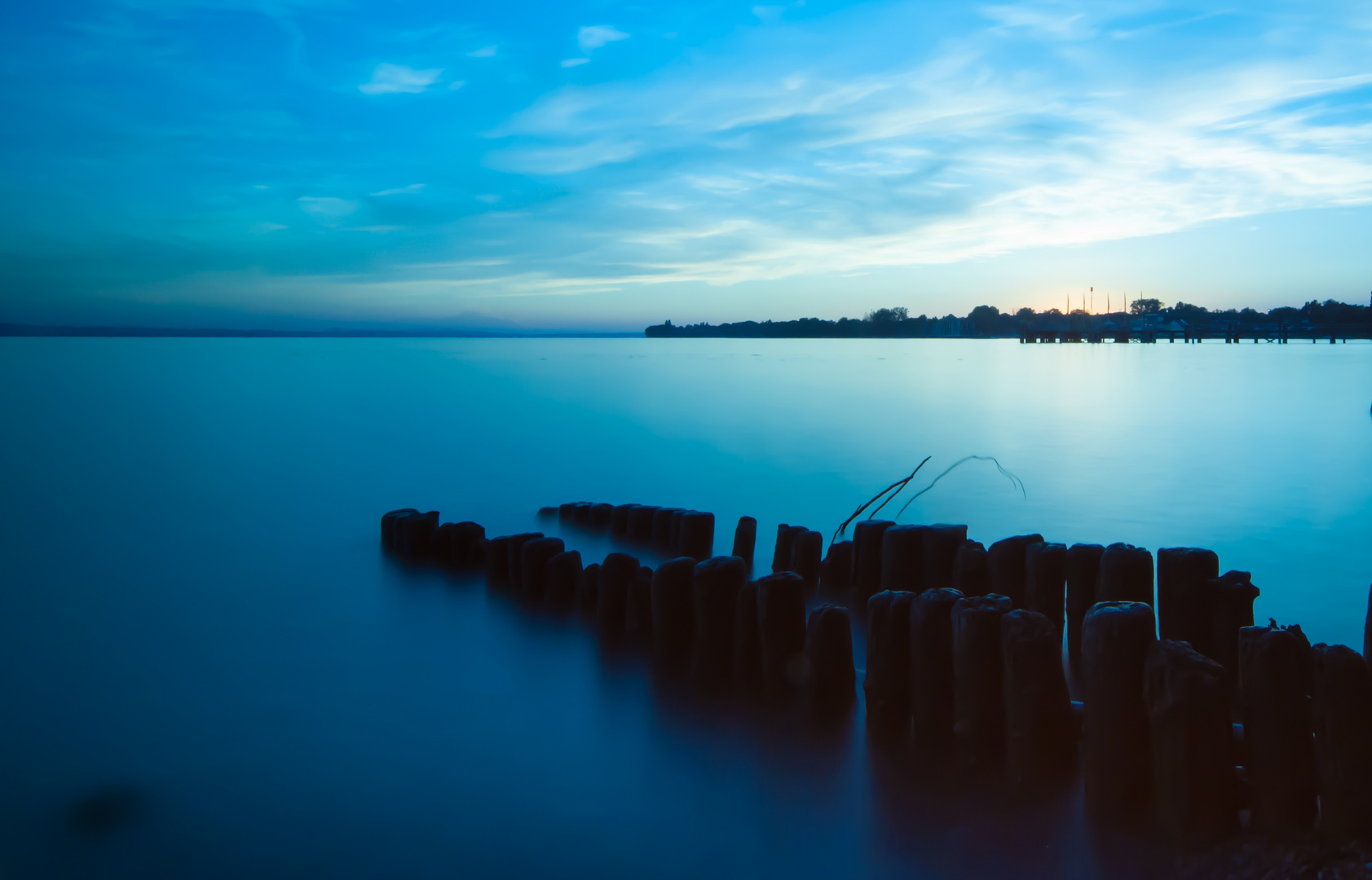 Blaue Stunde am Bodensee