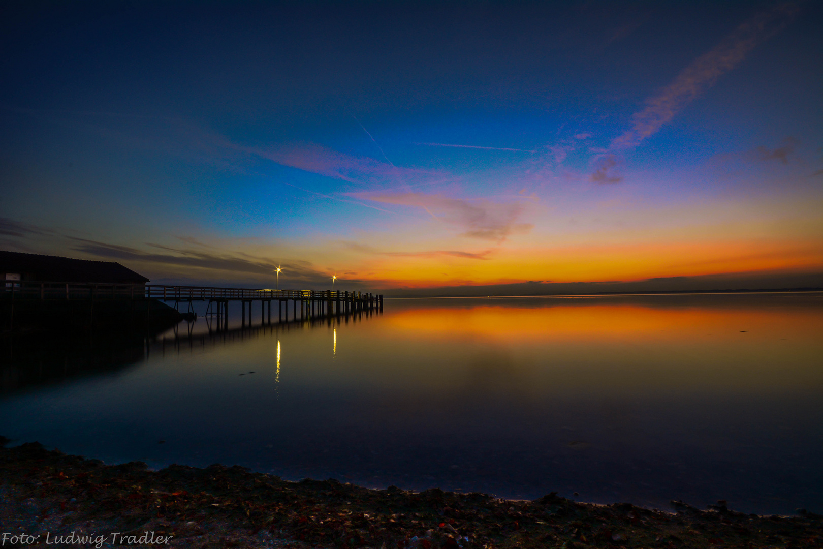 blaue Stunde am Chiemsee