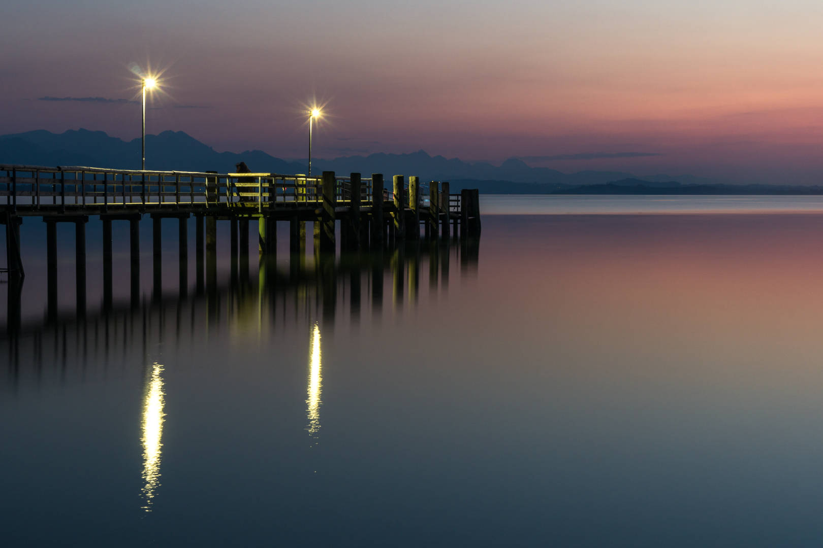 Blaue Stunde am Chiemsee