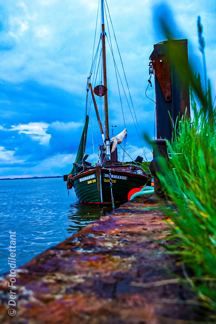 Blaue Stunde am Dangaster Hafen