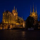 Blaue Stunde am Domplatz in Erfurt