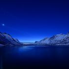 Blaue Stunde am Ersfjord - nahe Tromsö März 2012