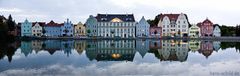 Blaue Stunde am Isargestade in Landshut