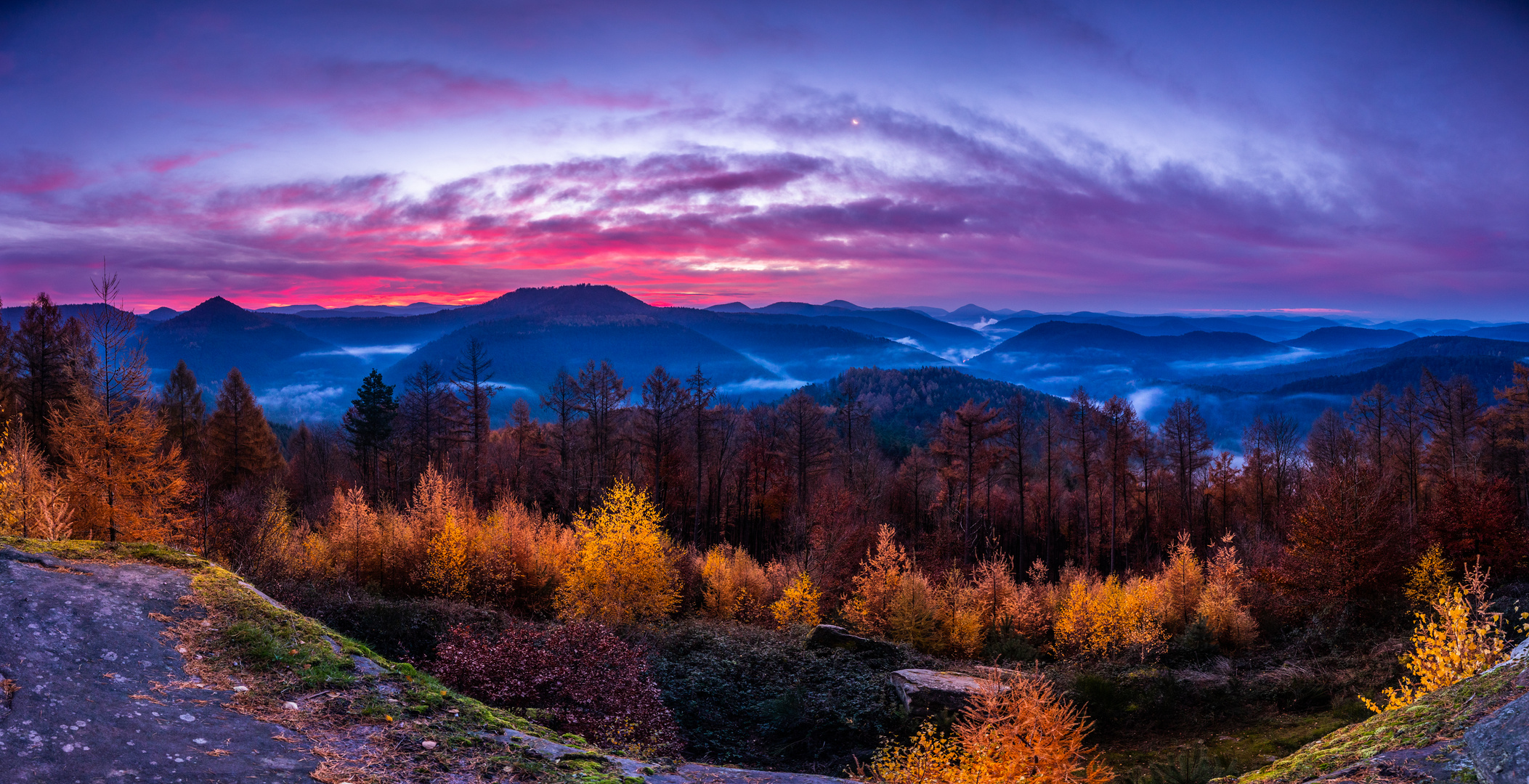 Blaue Stunde am Kirschfelsen...