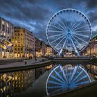 Blaue Stunde am Köbogen in Düsseldorf...