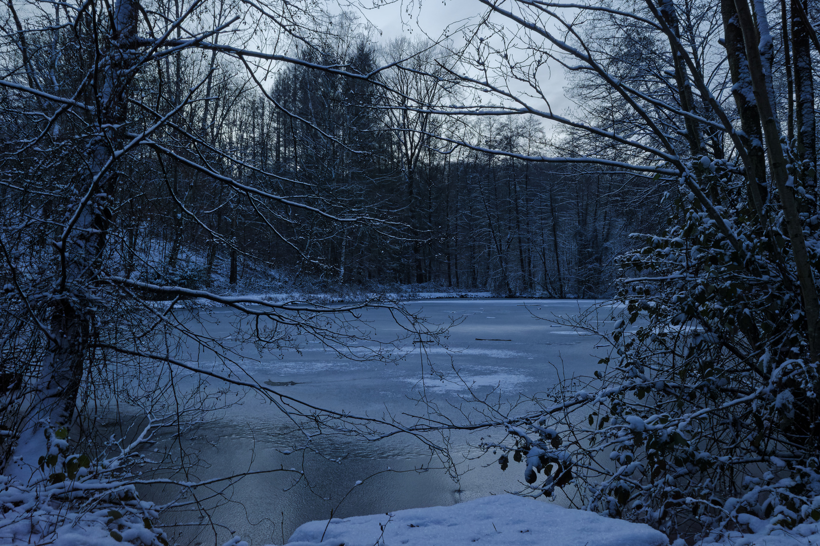 Blaue Stunde am Lasbachweiher (3)