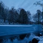 Blaue Stunde am Lasbachweiher