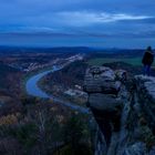 Blaue Stunde am Lilienstein