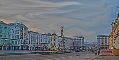 "Blaue Stunde" am Linzer Hauptplatz...