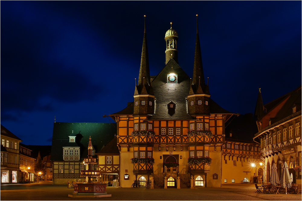 Blaue Stunde am Marktplatz