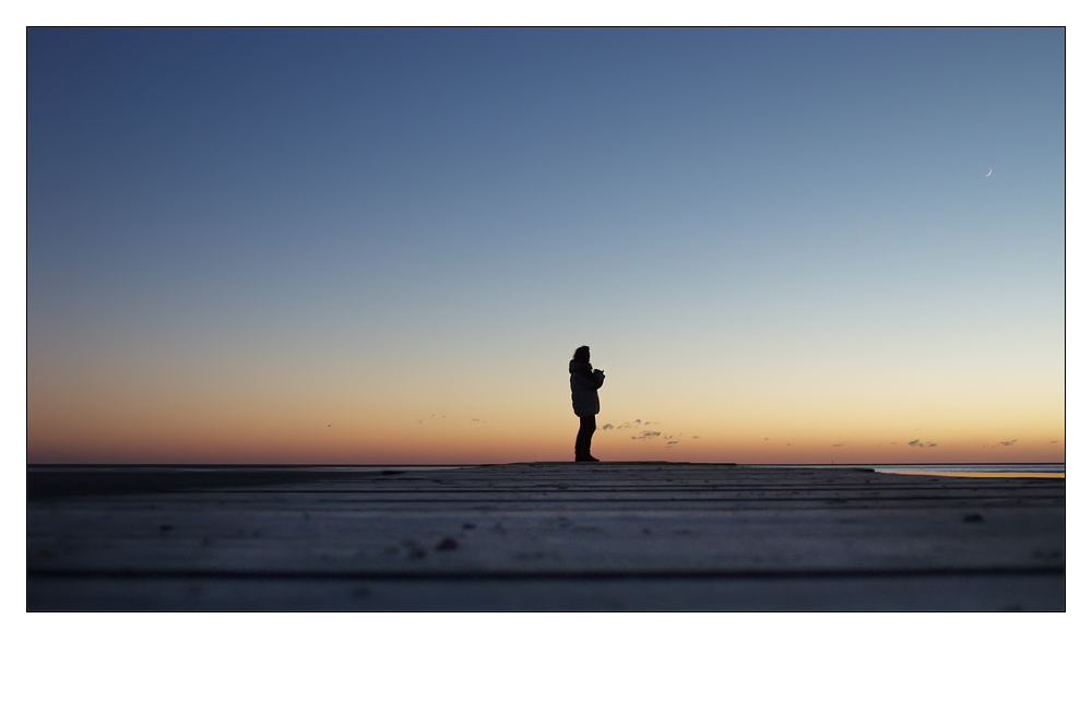 Blaue Stunde am Meer.