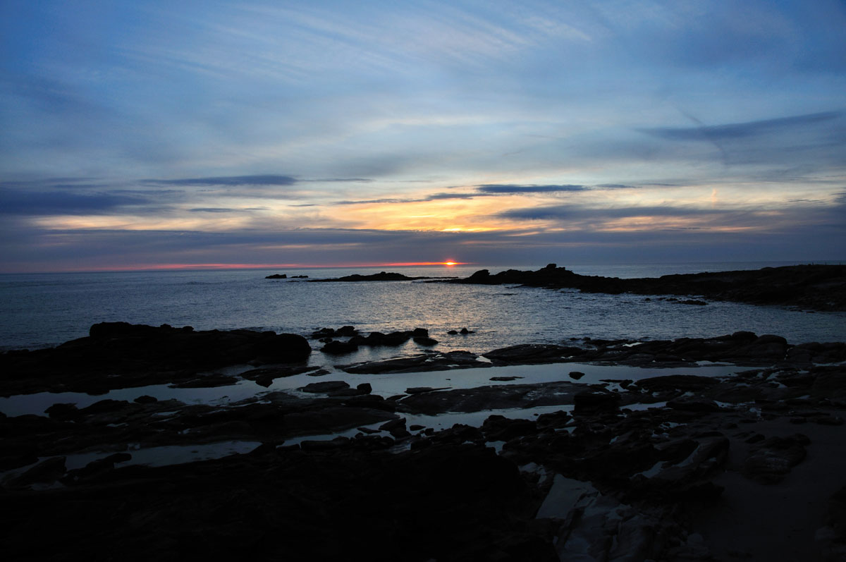 blaue stunde am meer