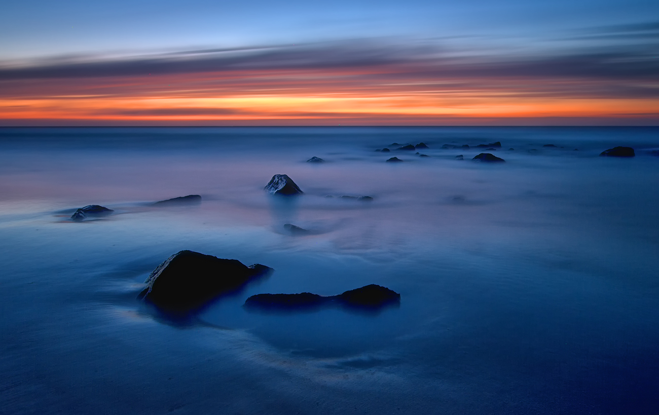 Blaue Stunde am Meer