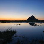 Blaue Stunde am Mont Saint Michel