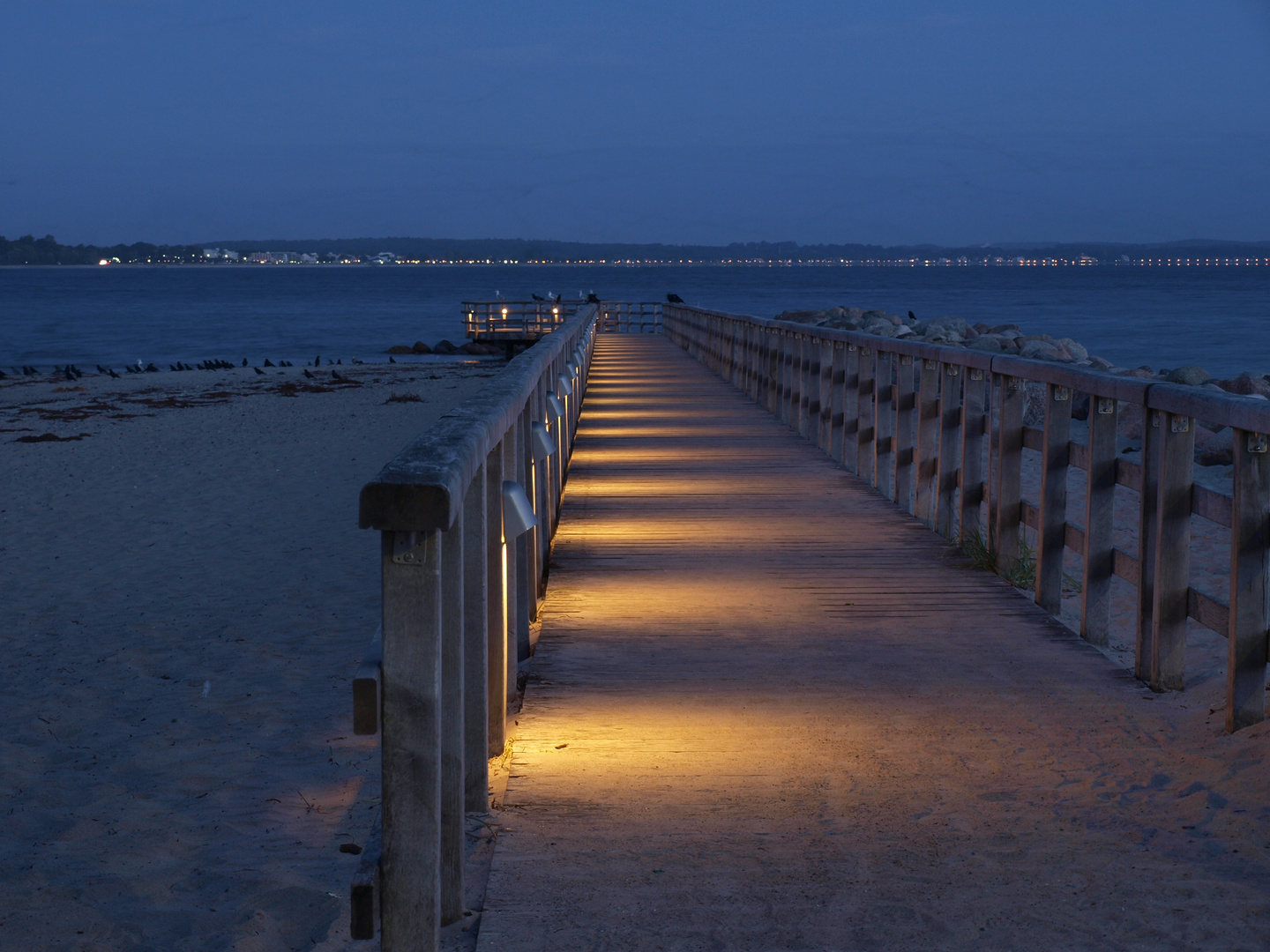 Blaue Stunde am Niendorfer Strand