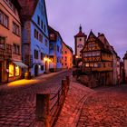 Blaue Stunde am Plönlein in Rothenburg ob der Tauber