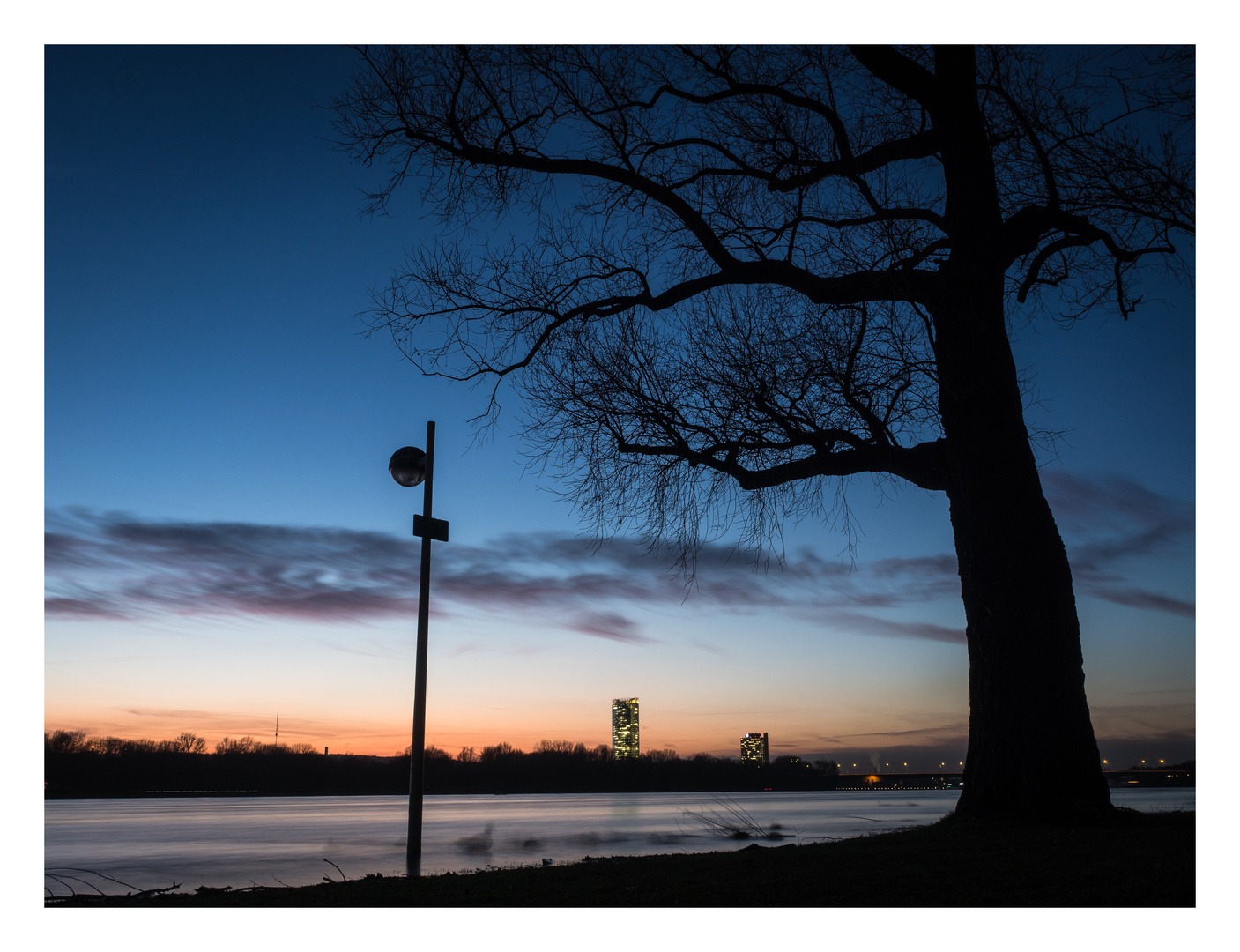 Blaue Stunde am Rhein