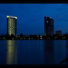 blaue Stunde am Rhein