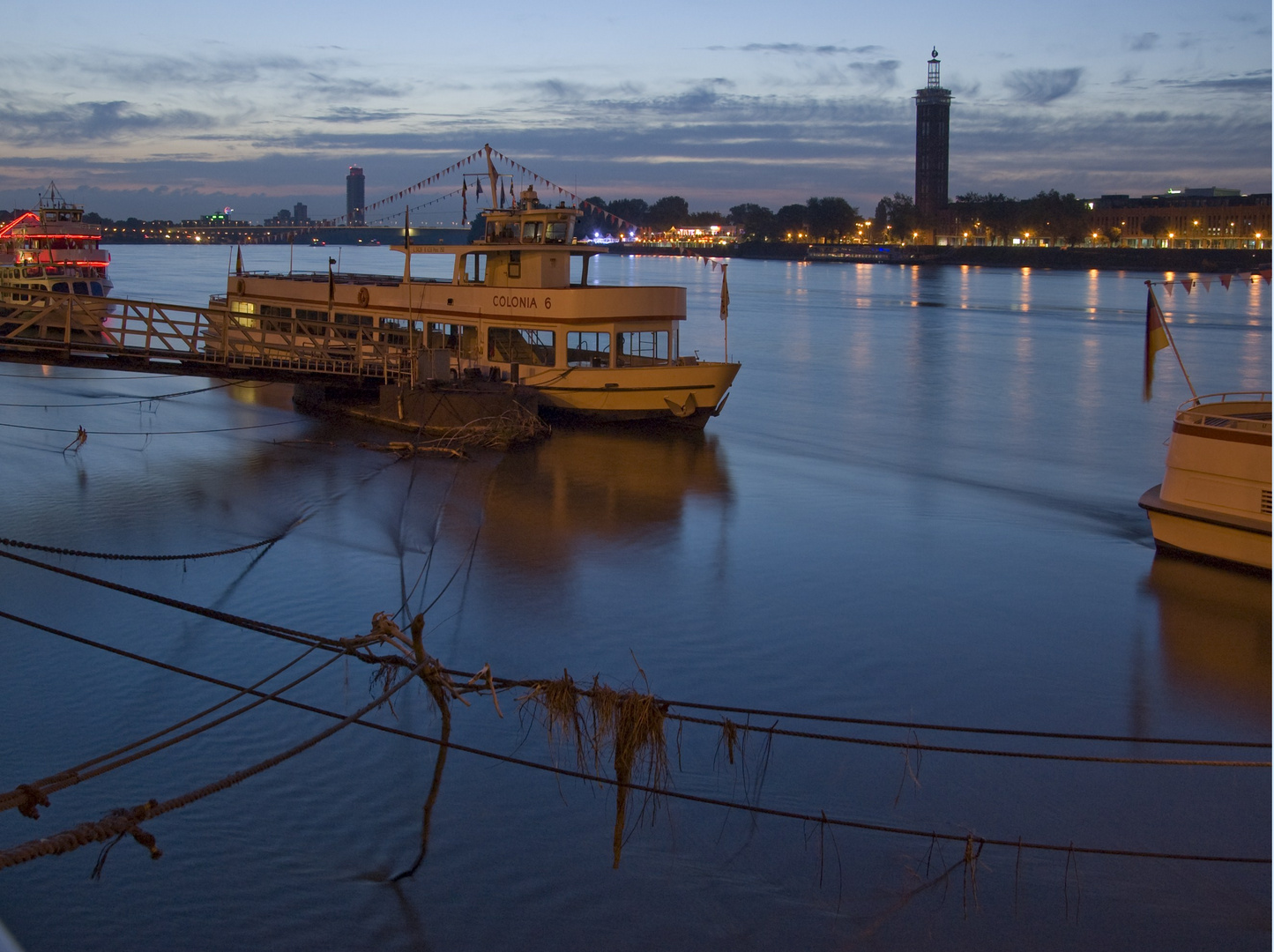 Blaue Stunde am Rhein