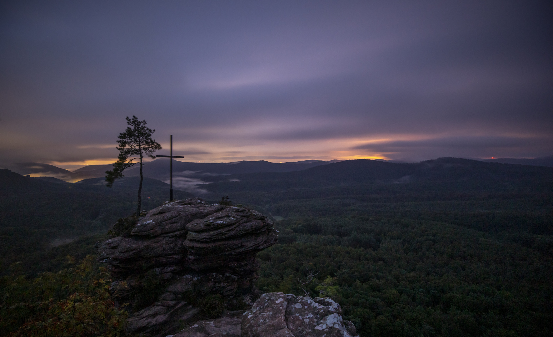 Blaue Stunde am Rötzenfelsen