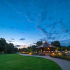 Blaue Stunde am Rosenpavillon