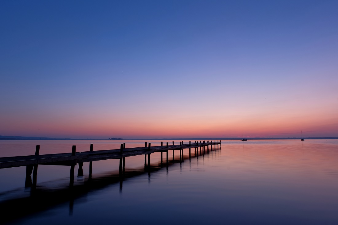 Blaue Stunde am See