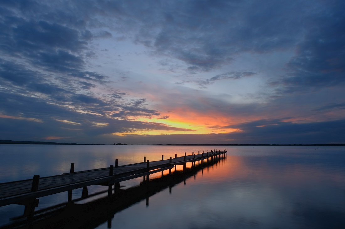 Blaue Stunde am See