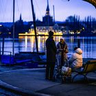 Blaue Stunde am See Hafen Münster Gespräch 5576-RR