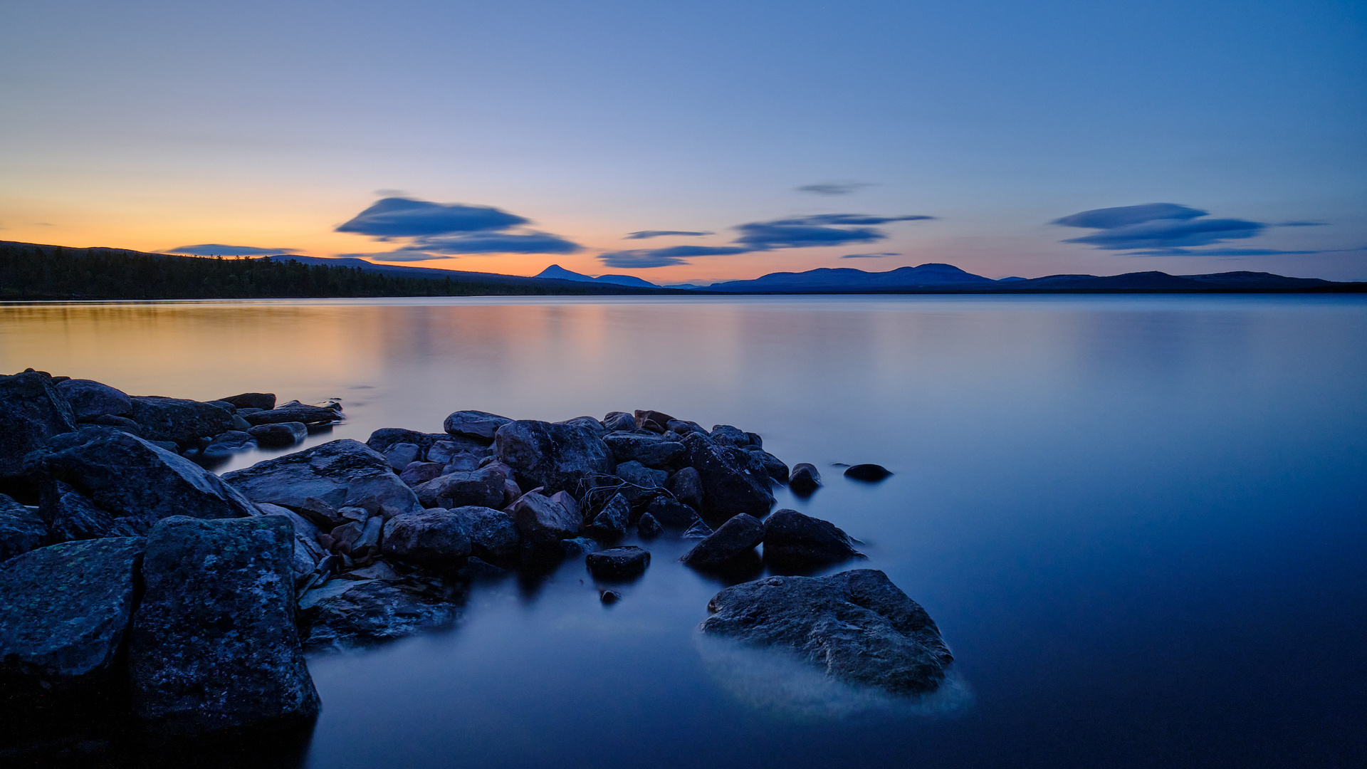 Blaue Stunde am Sølensjø