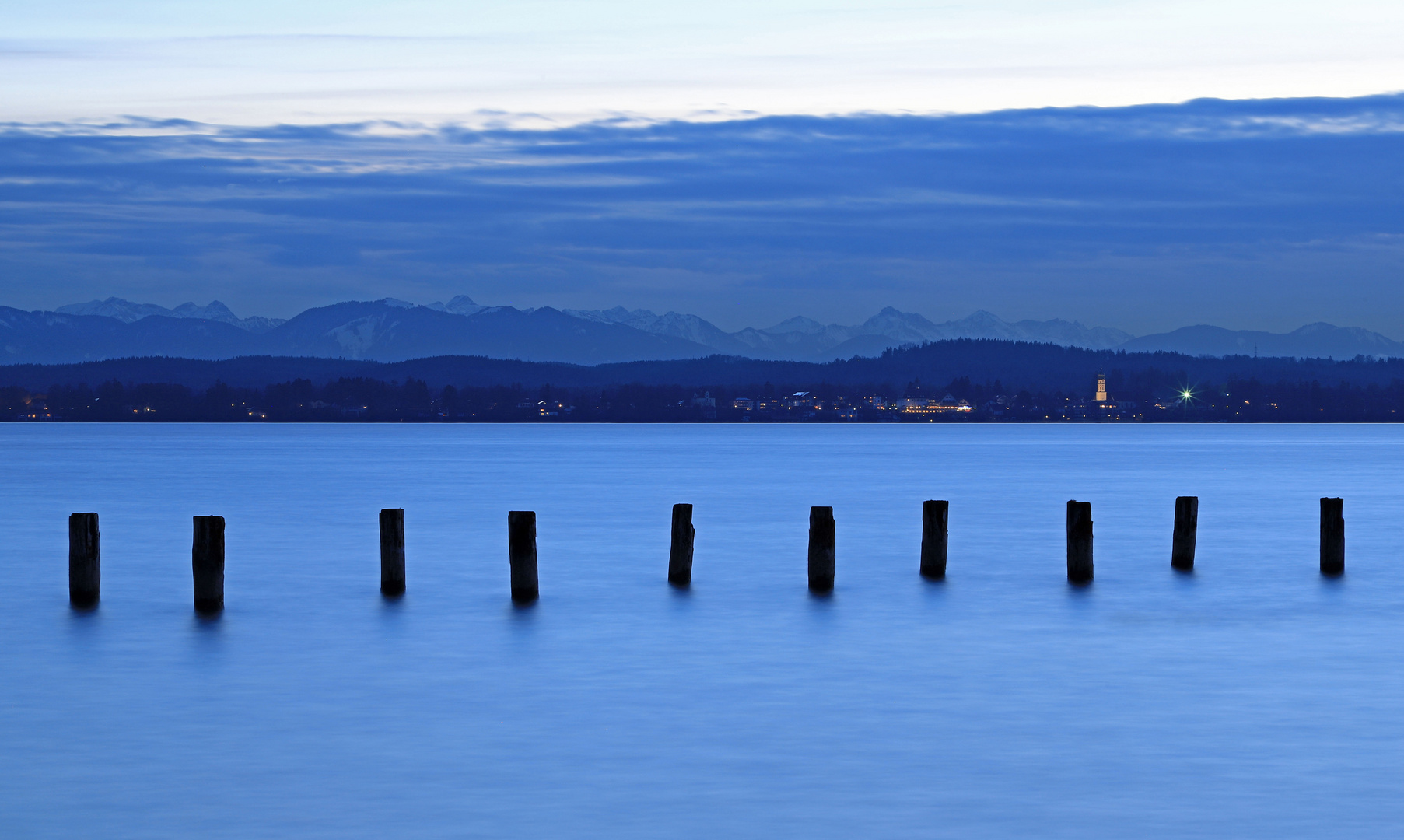 Blaue Stunde am Starnberger See