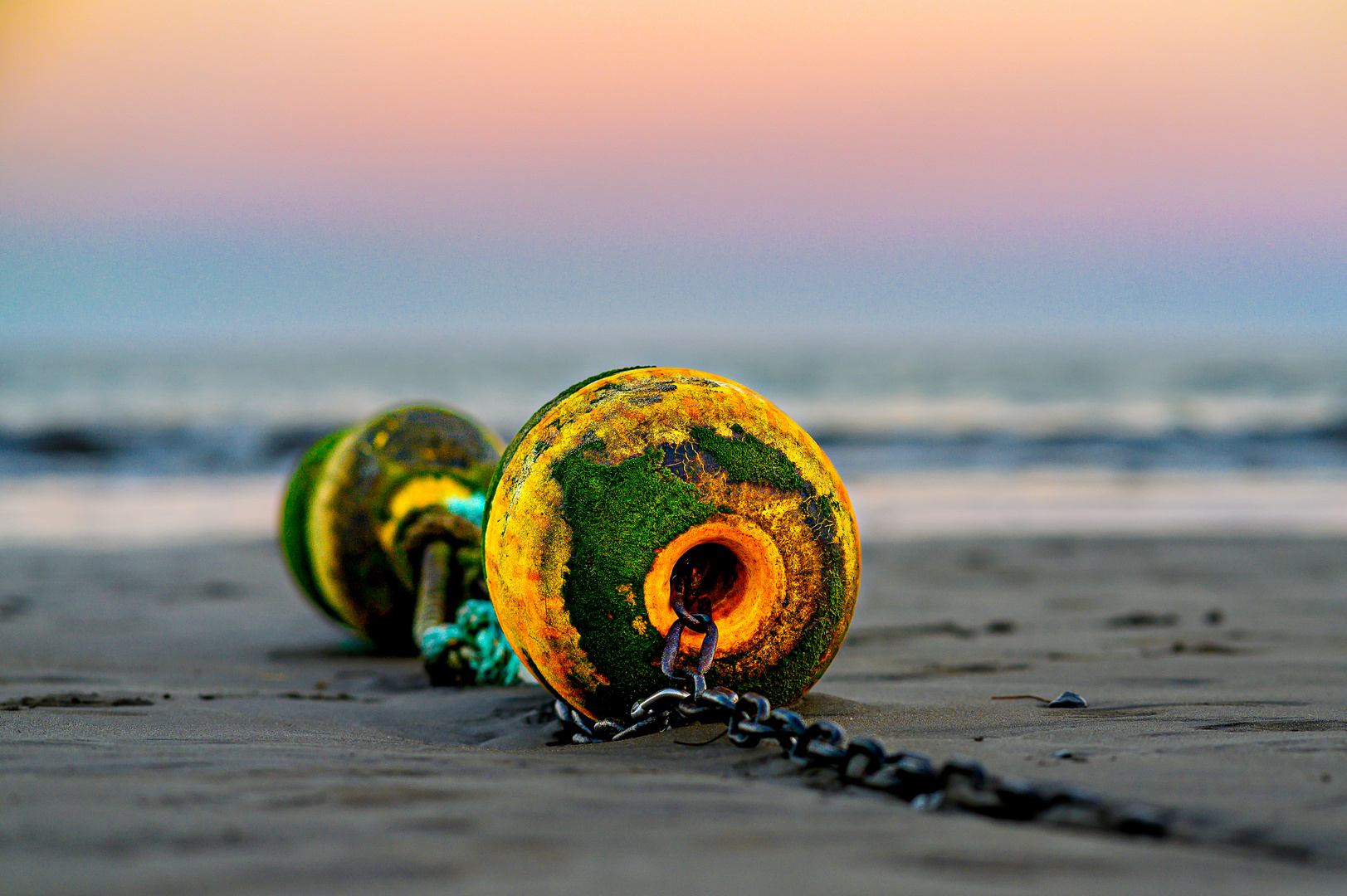 Blaue Stunde am Strand 