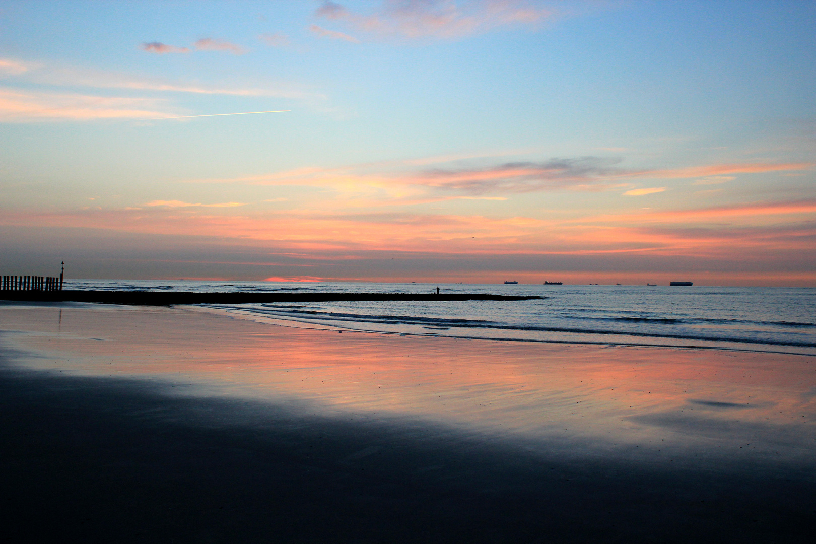 blaue Stunde am Strand