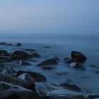 Blaue Stunde am Strand in Dorset (GB)