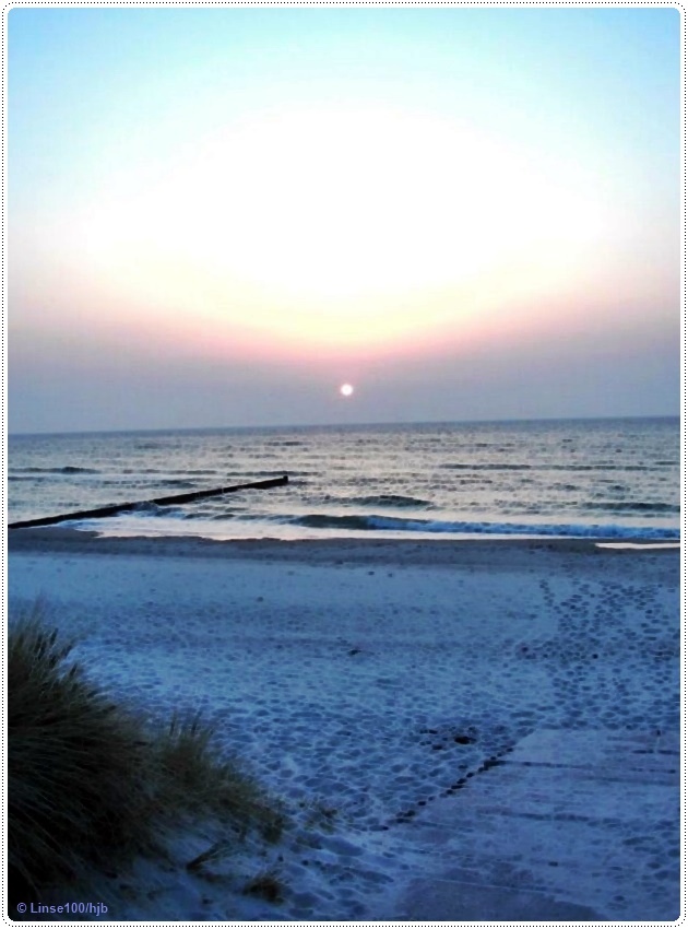 Blaue Stunde am Strand von Dierhagen