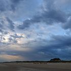 Blaue Stunde am Strand von Rantum