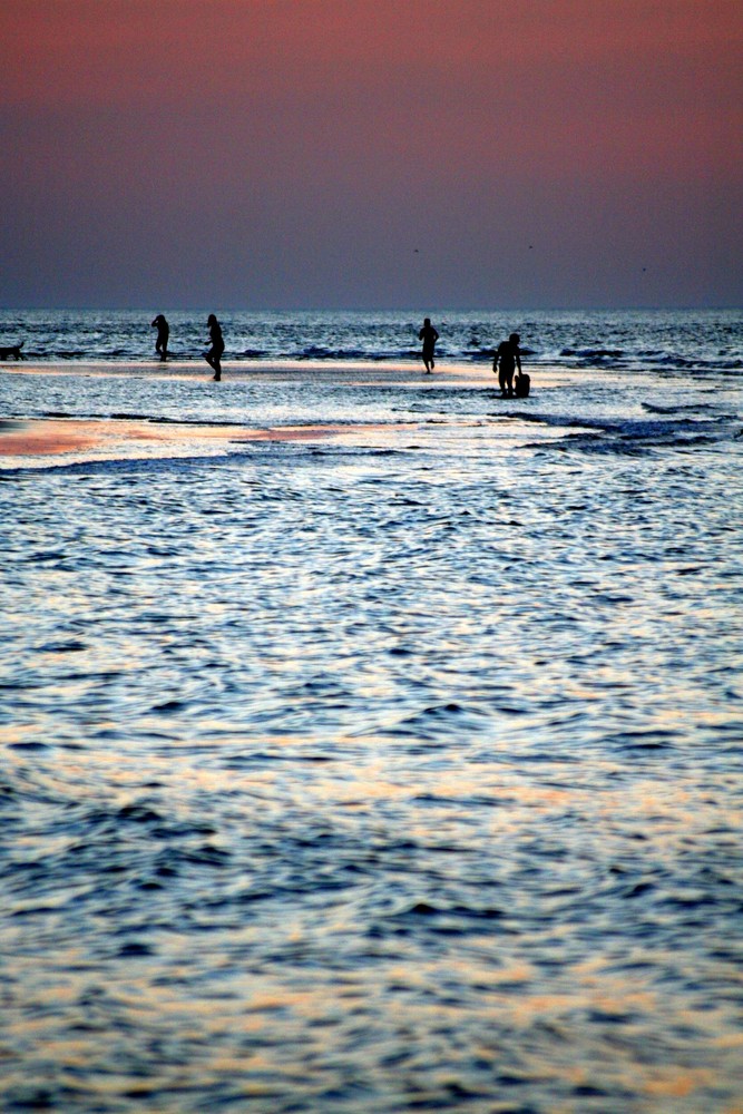 Blaue Stunde am Strand von Renesse